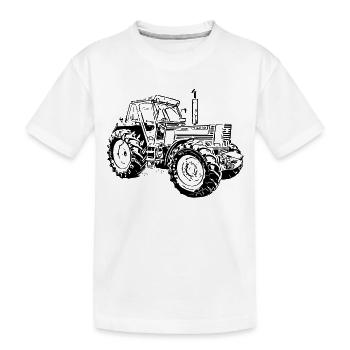 Traktor Turbo DT 160 90 - Kinder Premium Bio T-Shirt - Weiß - Vorne