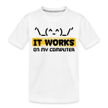 Déclaration du développeur Coden Scripting Computer Geek - T-shirt bio Premium Enfant - blanc - Devant