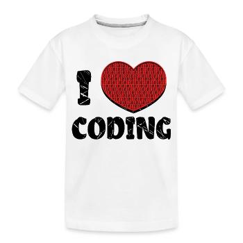 Script de code Debug Heart Statement - T-shirt bio Premium Enfant - blanc - Devant