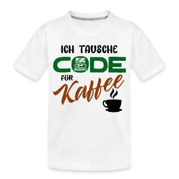 Programmierer Softwareentwickler Developer Code - Kinder Premium Bio T-Shirt - Weiß - Vorne