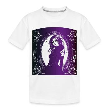 Girl fee gotic elfe depressiv mutig pwr Halloween - Kinder Premium Bio T-Shirt - Weiß - Vorne