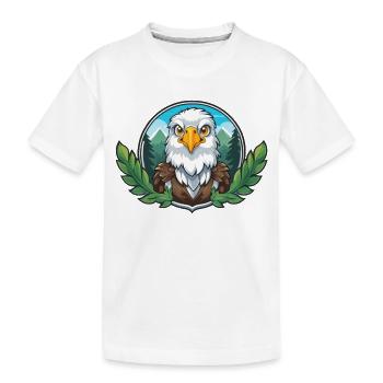 Weißkopfseeadler Wächter im Wald - Kinder Premium Bio T-Shirt - Weiß - Vorne