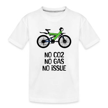 Fahrrad Statement Tanken Energiespeicher - Kinder Premium Bio T-Shirt - Weiß - Vorne