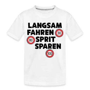 Gas Station Refueling Statement Drive Gasoline Engine - Kids' Premium Organic T-Shirt - white - Front