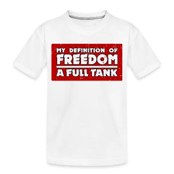 Zapfsäule Statement Tanken Elektrische Energie - Kinder Premium Bio T-Shirt - Weiß - Vorne