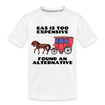 Tanken Cooler Spruch Energiespeicher Strom - Kinder Premium Bio T-Shirt - Weiß - Vorne
