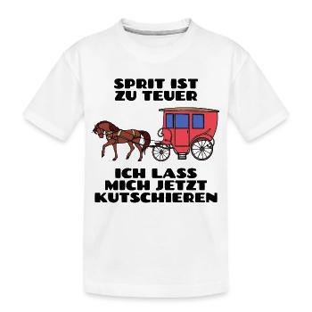 Tankstelle Benzin Diesel Tanken Statement Energie - Kinder Premium Bio T-Shirt - Weiß - Vorne