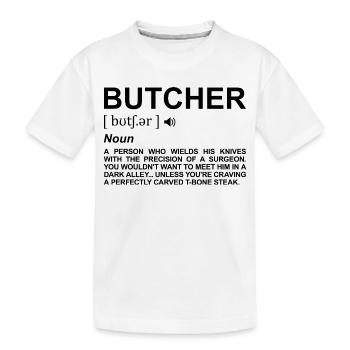 Metzger Bedeutung - Kinder Premium Bio T-Shirt - Weiß - Vorne
