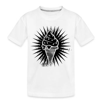 Cornet de crème glacée - T-shirt bio Premium Enfant - blanc - Devant