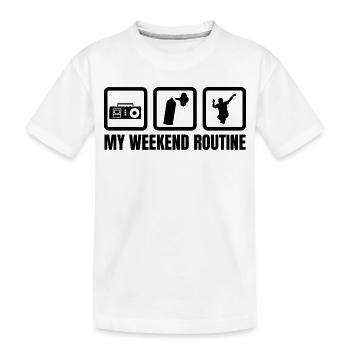 Ma routine du week-end - T-shirt bio Premium Enfant - blanc - Devant