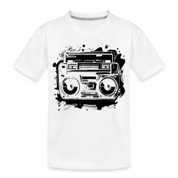 Musique hip-hop - T-shirt bio Premium Enfant - blanc - Devant