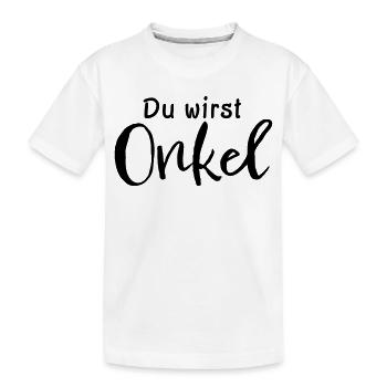 Du wirst Onkel - Kinder Premium Bio T-Shirt - Weiß - Vorne