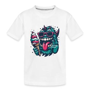 Monster Soft Icecream Usedom Island Shirt - Kids' Premium Organic T-Shirt - white - Front
