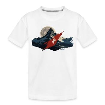 Drapeau de la Suisse - T-shirt Matterhorn Horu - T-shirt bio Premium Enfant - blanc - Devant
