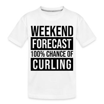 Curling - Kinder Premium Bio T-Shirt - Weiß - Vorne