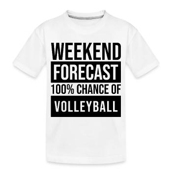 Volleyball Volleyball Volleyball - Kids' Premium Organic T-Shirt - white - Front