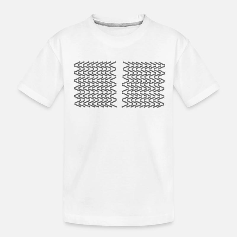 Zickzack - Kinder Premium Bio T-Shirt - Weiß