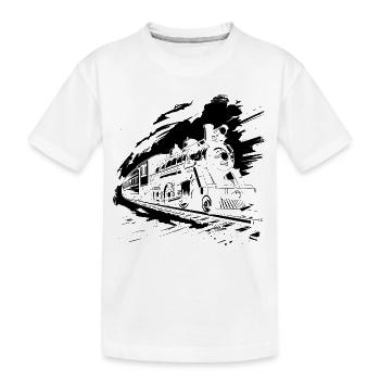 Chemin de fer - T-shirt bio Premium Enfant - blanc - Devant