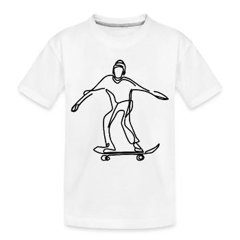Skateboarder - Kinder Premium Bio T-Shirt - Weiß - Vorne