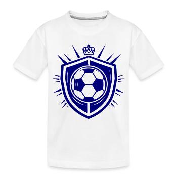 Fussball Logo Mannschaft - Kinder Premium Bio T-Shirt - Weiß - Vorne
