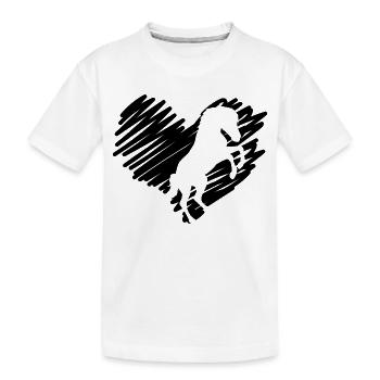Ich Herz Pferde - Kinder Premium Bio T-Shirt - Weiß - Vorne