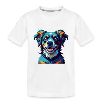 Alano Espanol Dog Breed Colorful Cartoon Kawaii - Kids' Premium Organic T-Shirt - white - Front