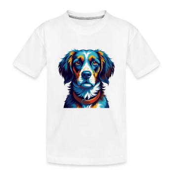 Braque Saint Germain Chien Race Dessin Animé Kawaii - T-shirt bio Premium Enfant - blanc - Devant