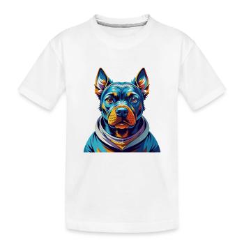 Cao De Castro Laboreiro Hunderasse Karikatur Kawaii - Kinder Premium Bio T-Shirt - Weiß - Vorne