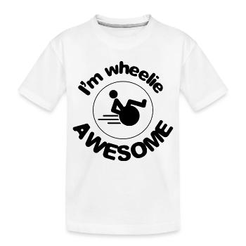 Je suis génial. Je suis un grand rouleur* - T-shirt bio Premium Enfant - blanc - Devant
