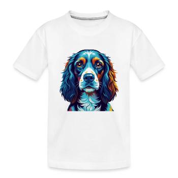Norfolk Spaniel Hunderasse Bunte Karikatur Kawaii - Kinder Premium Bio T-Shirt - Weiß - Vorne