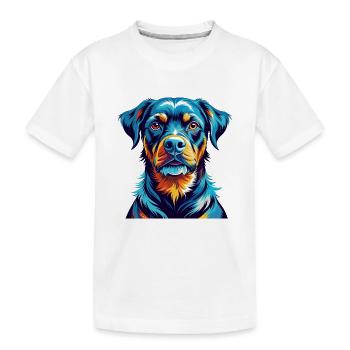 Jamthund Hunderasse Bunter Cartoon Kawaii - Kinder Premium Bio T-Shirt - Weiß - Vorne