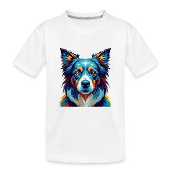 Picardie Schäferhund Rasse Bunt Karikatur Kawaii - Kinder Premium Bio T-Shirt - Weiß - Vorne