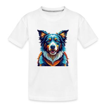 Picardie Schäferhund Rasse Bunt Karikatur Kawaii - Kinder Premium Bio T-Shirt - Weiß - Vorne