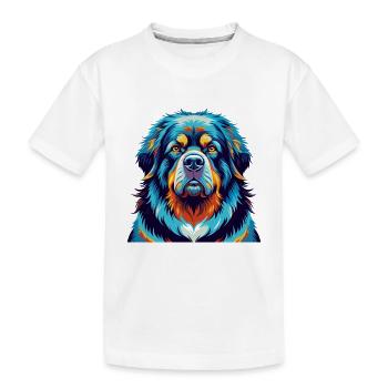 Tibetische Dogge Hunderasse Bunte Karikatur Kawaii - Kinder Premium Bio T-Shirt - Weiß - Vorne