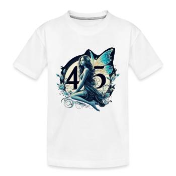 45 Years Fairy Elf Birthday Anniversary Gift - Kids' Premium Organic T-Shirt - white - Front
