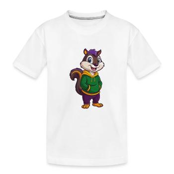 Chipmunk Drôle Kawaii Dessin animé Personnage Clipart - T-shirt bio Premium Enfant - blanc - Devant