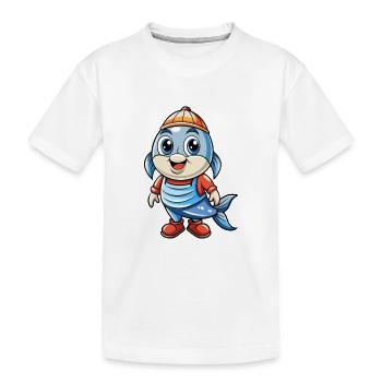 Hareng Mignon Personnage De Dessin Animé Kawaii Clipart - T-shirt bio Premium Enfant - blanc - Devant