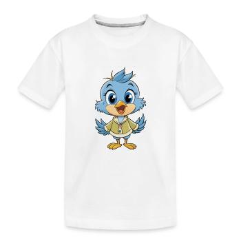 Titmouse Mignon Personnage De Dessin Animé Kawaii Clipart - T-shirt bio Premium Enfant - blanc - Devant