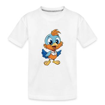 Grive mignon personnage de dessin animé Kawaii Clipart - T-shirt bio Premium Enfant - blanc - Devant
