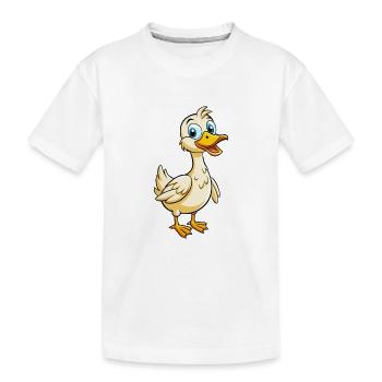 oie mignon personnage de dessin animé Kawaii Clipart - T-shirt bio Premium Enfant - blanc - Devant