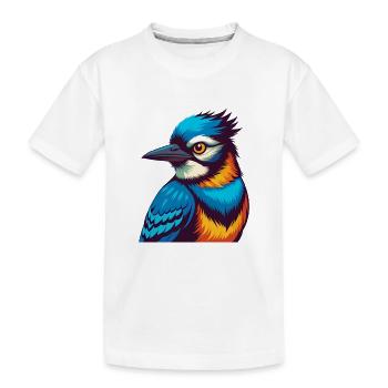Blue Jay Bunte Kawaii Cartoon Figur Clipart - Kinder Premium Bio T-Shirt - Weiß - Vorne