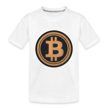 La monnaie numérique dans le sable du désert - T-shirt bio Premium Enfant - blanc - Devant