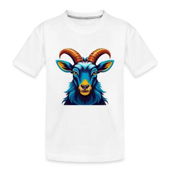 Steinbock Bunte Kawaii Cartoon Figur Clipart - Kinder Premium Bio T-Shirt - Weiß - Vorne
