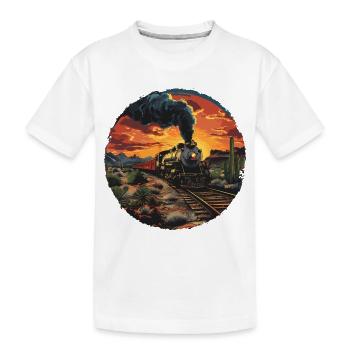 Portrait ferroviaire - T-shirt bio Premium Enfant - blanc - Devant
