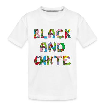 Schwarz-weiß, aber in Farbe - Kinder Premium Bio T-Shirt - Weiß - Vorne