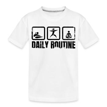 Routine quotidienne de Yogi - T-shirt bio Premium Enfant - blanc - Devant