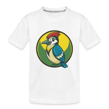 Jay Vogel Niedliche Kawaii Cartoon Clipart Haustier Tier - Kinder Premium Bio T-Shirt - Weiß - Vorne