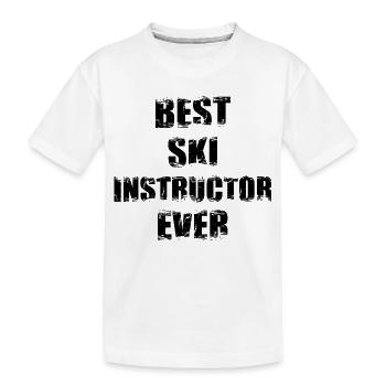 Bester Skilehrer aller Zeiten - Kinder Premium Bio T-Shirt - Weiß - Vorne