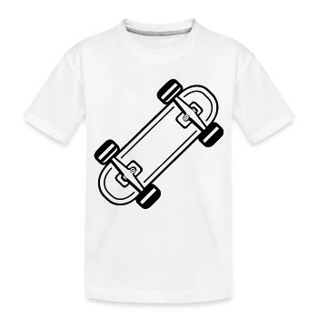 Skateboard Comic - Kinder Premium Bio T-Shirt - Weiß - Vorne