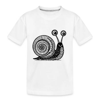 Snail's Pace: Langsame und stetige Zen-Kunst - Kinder Premium Bio T-Shirt - Weiß - Vorne